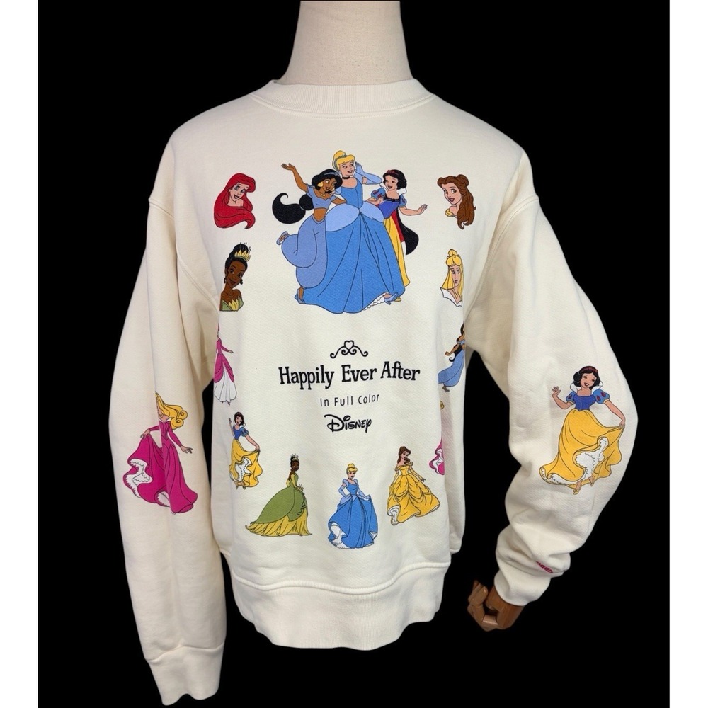 MadHappy Disney Store Princess Sweatshirt Happily Ever After Size XS Fleece Crew